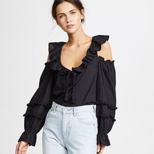 NWT Rebecca Minkoff Pippa Top - Cold Shoulder Blouse size XS